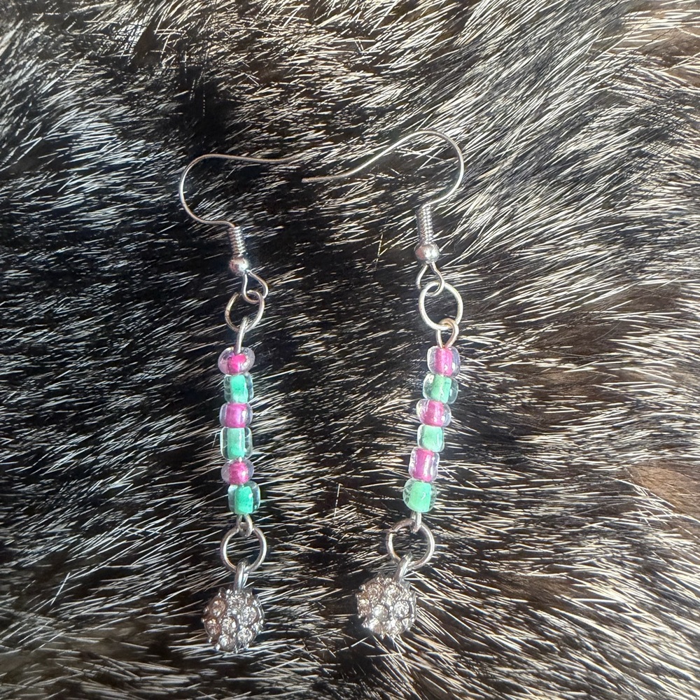 Elegant Beaded Dangle Earrings